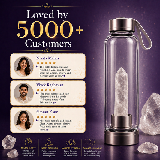 Clear Quartz Crystal Water Bottle
