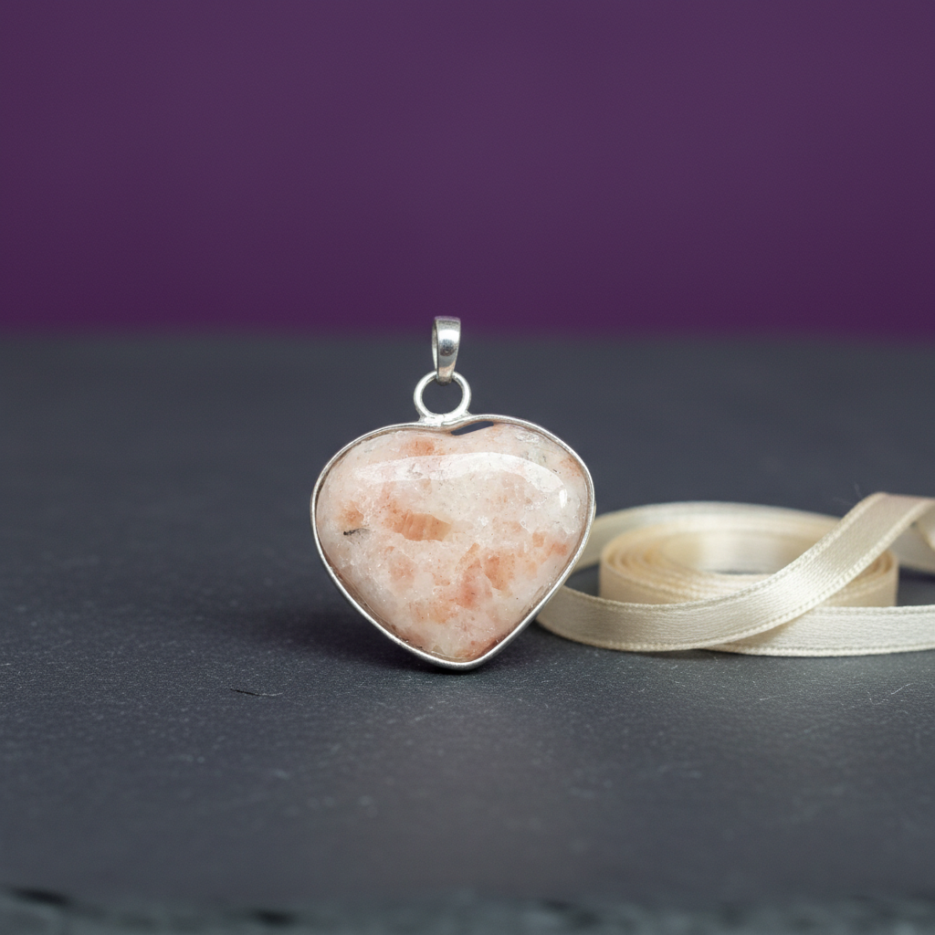 Sunstone Heart Pendant
