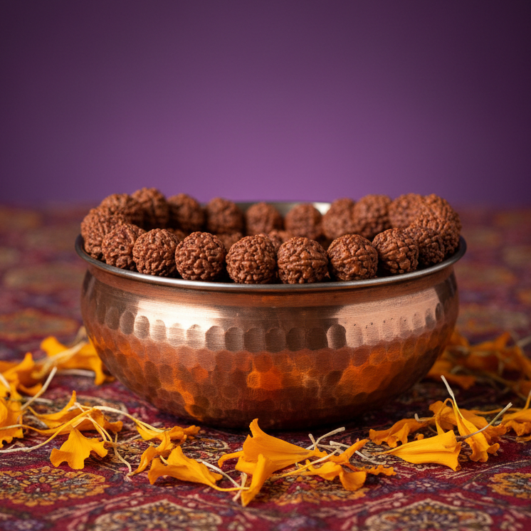 5 Mukhi Rudraksha Bead Bracelet for Calmness, Balance & Daily Spiritual Wear