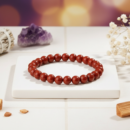 Handmade Red Jasper Energy Bracelet for Confidence & Motivation