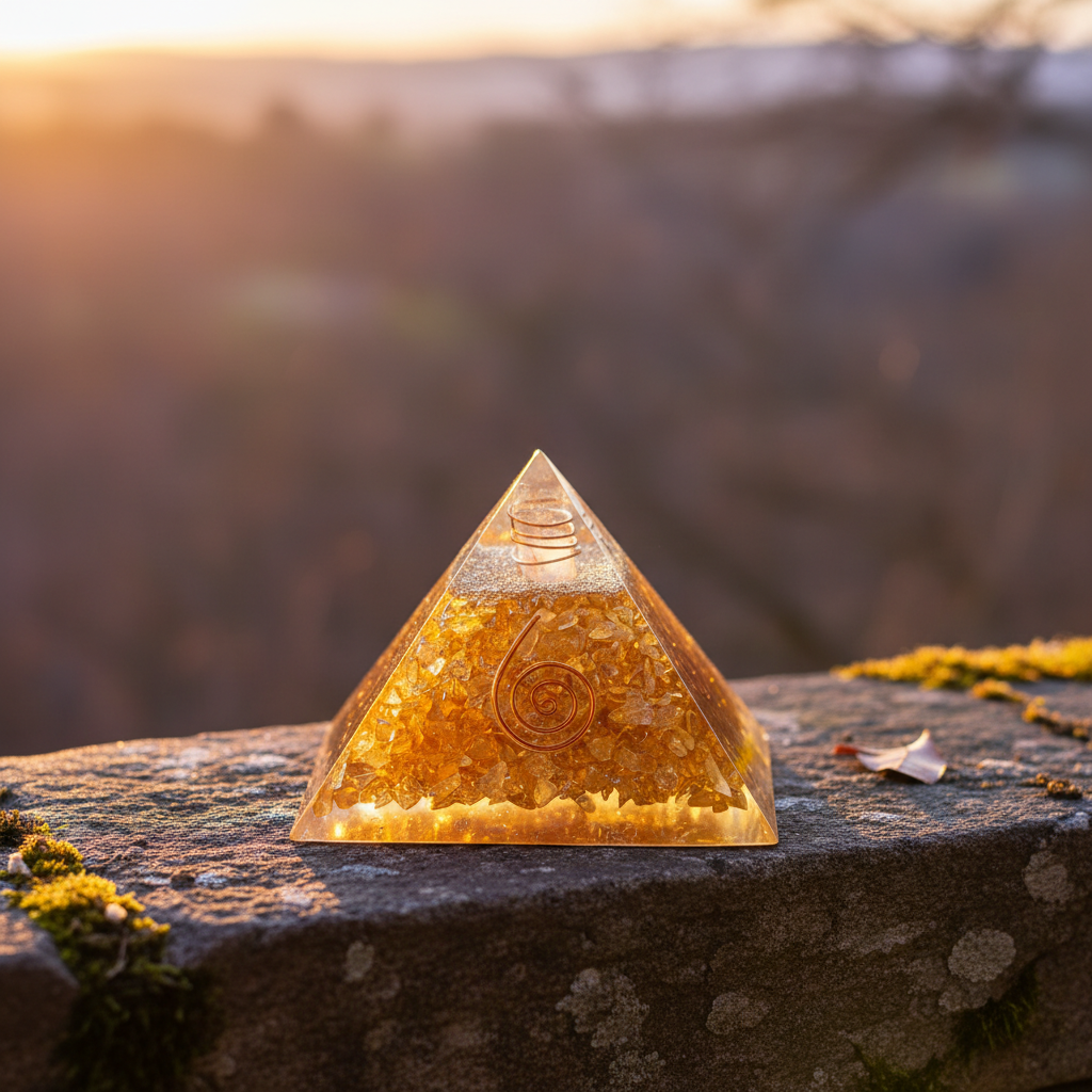 Citrine Stone Pyramid