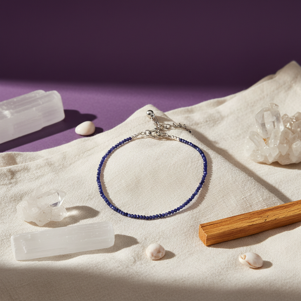 Lapis Lazuli Stone Anklet (2mm)