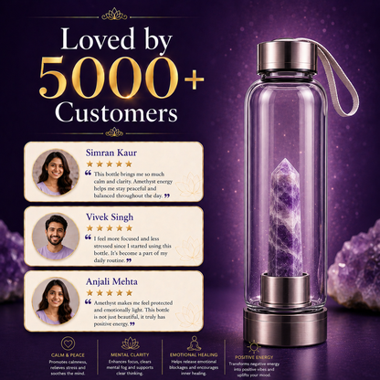 Amethyst Crystal Water Bottle
