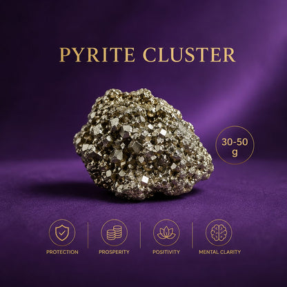 Pyrite Combo Pack – 7 Horses Frame, Pyrite Stone, Pyrite Bracelet & Pyrite Anklet