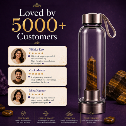Tiger Eye Crystal Water Bottle