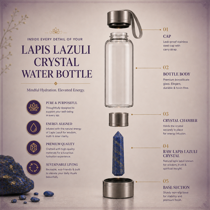Lapis Lazuli Crystal Water Bottle