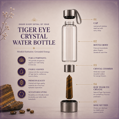 Tiger Eye Crystal Water Bottle