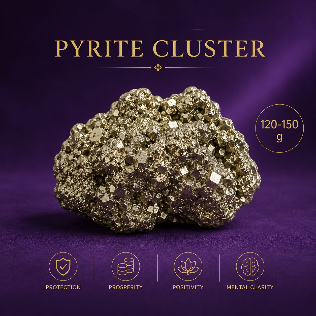 Certified Natural Raw Pyrite Stone for Wealth & Business Luck