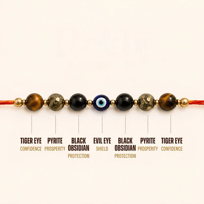 Crystal Rakhi Combo Pack of 10 | Assorted Crystal & Rudraksha Rakhi Set for Brother