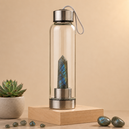 Labradorite Crystal Water Bottle