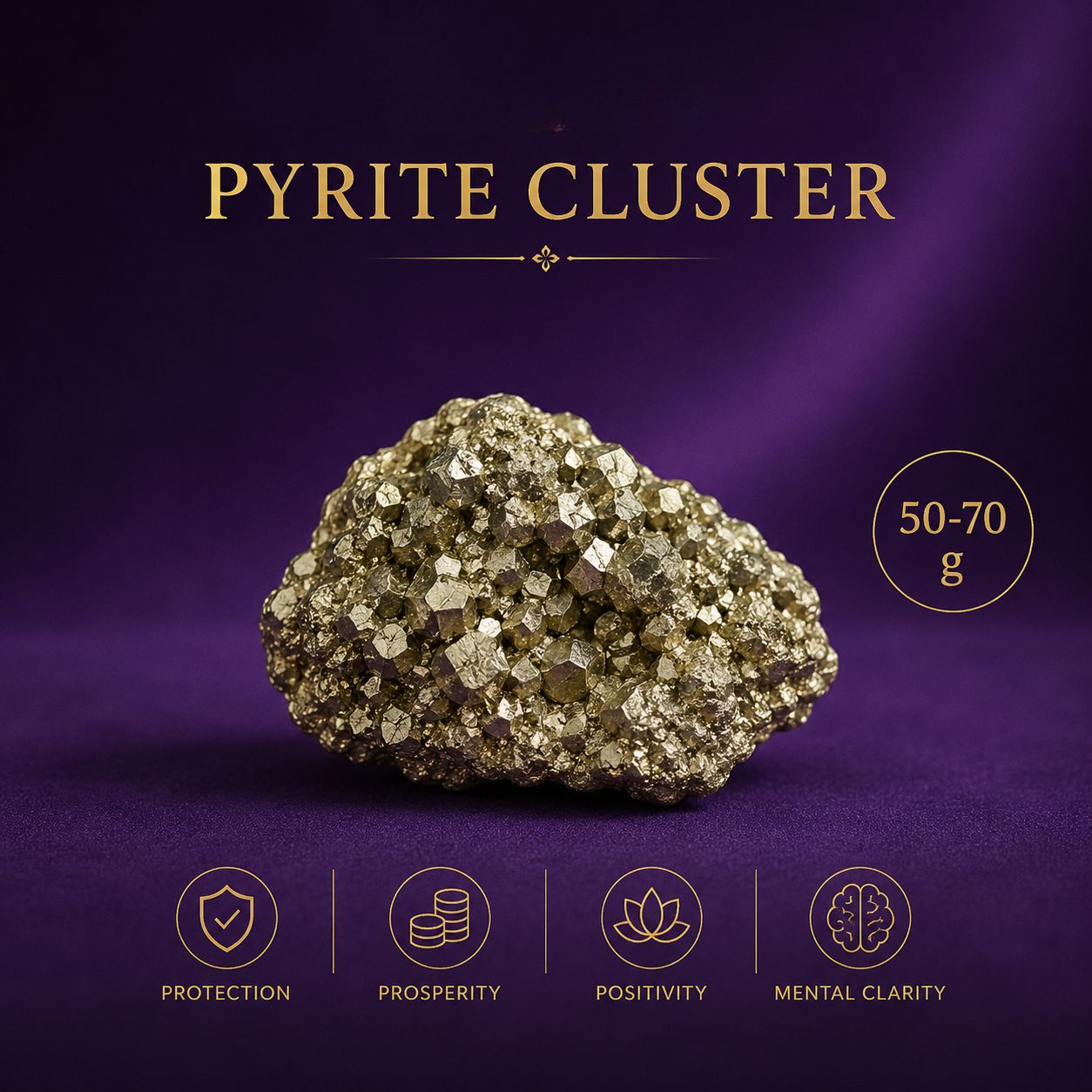 Certified Natural Raw Pyrite Stone for Wealth & Business Luck