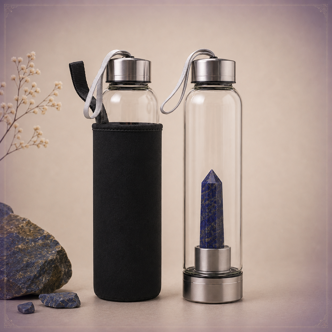 Lapis Lazuli Crystal Water Bottle