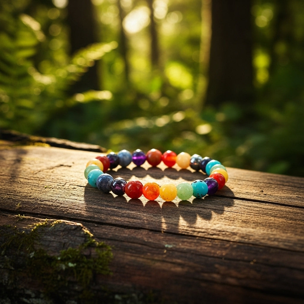 Certified 7 Chakra Bracelet with Natural Stones | Balances Energy & Promotes Harmony