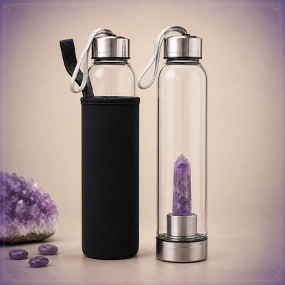 Amethyst Crystal Water Bottle
