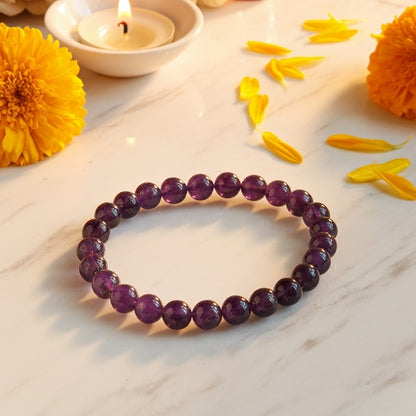 Moonstone, Clear Quartz & Amethyst Bracelet