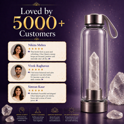 Clear Quartz Crystal Water Bottle