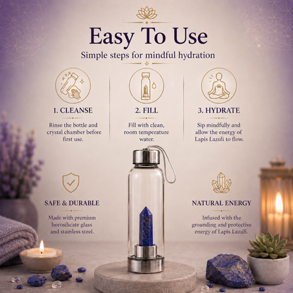 Lapis Lazuli Crystal Water Bottle