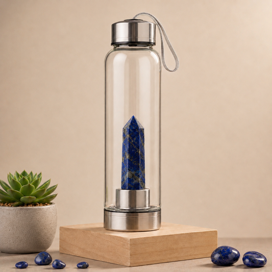 Lapis Lazuli Crystal Water Bottle