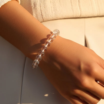 Spiritual Serenity Crystal Bracelet – Amethyst, Clear Quartz & Lapis Lazuli