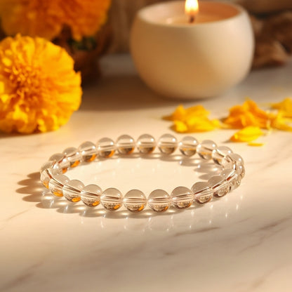Moonstone, Clear Quartz & Amethyst Bracelet