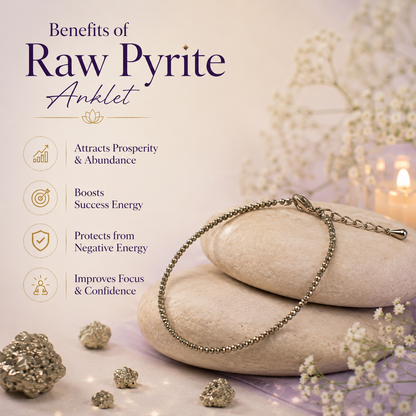 Raw Pyrite Anklet (2mm)