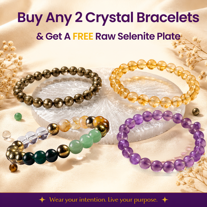 Crystal Bracelet Combo – Choose Any 2 + Free Selenite Plate