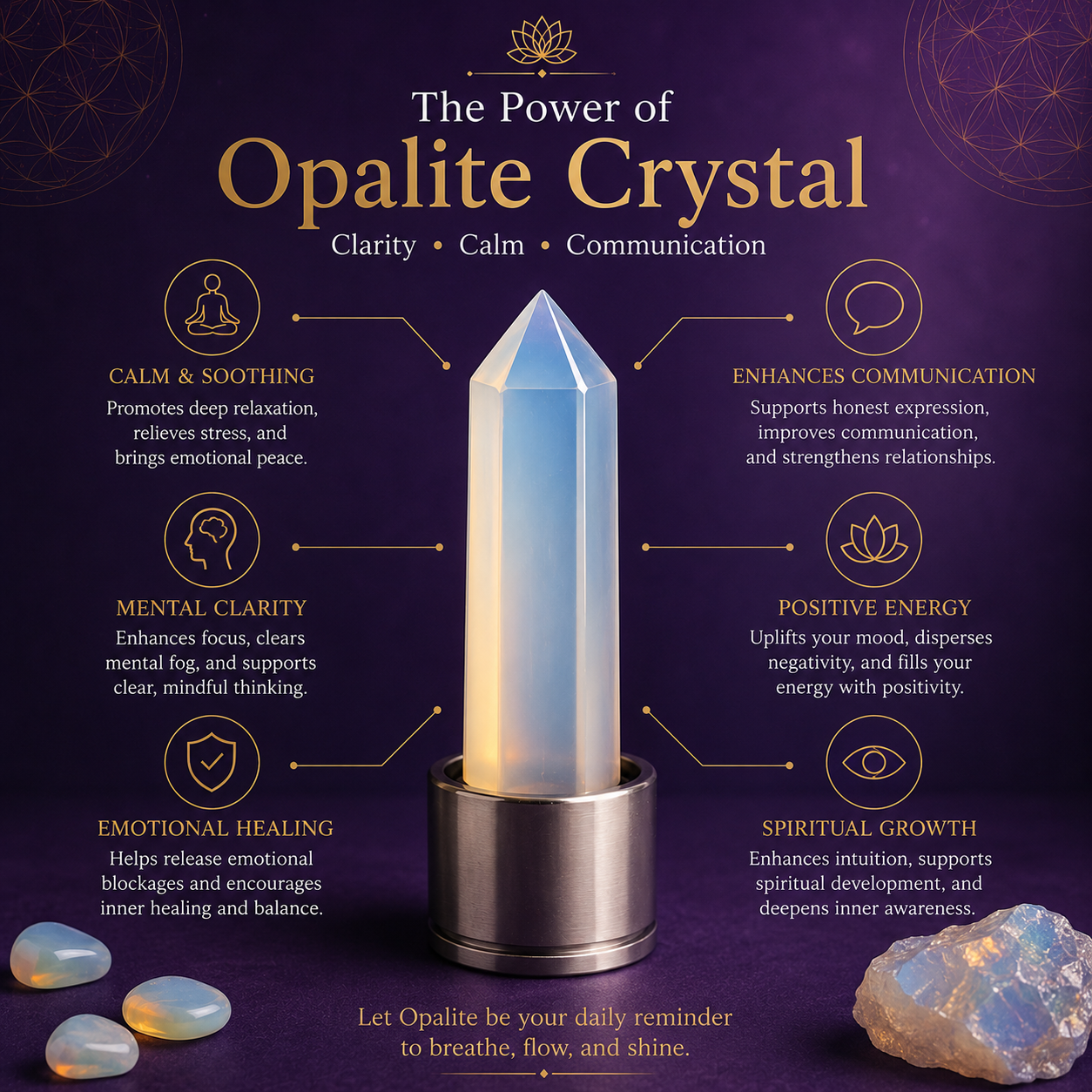 Opalite Crystal Water Bottle