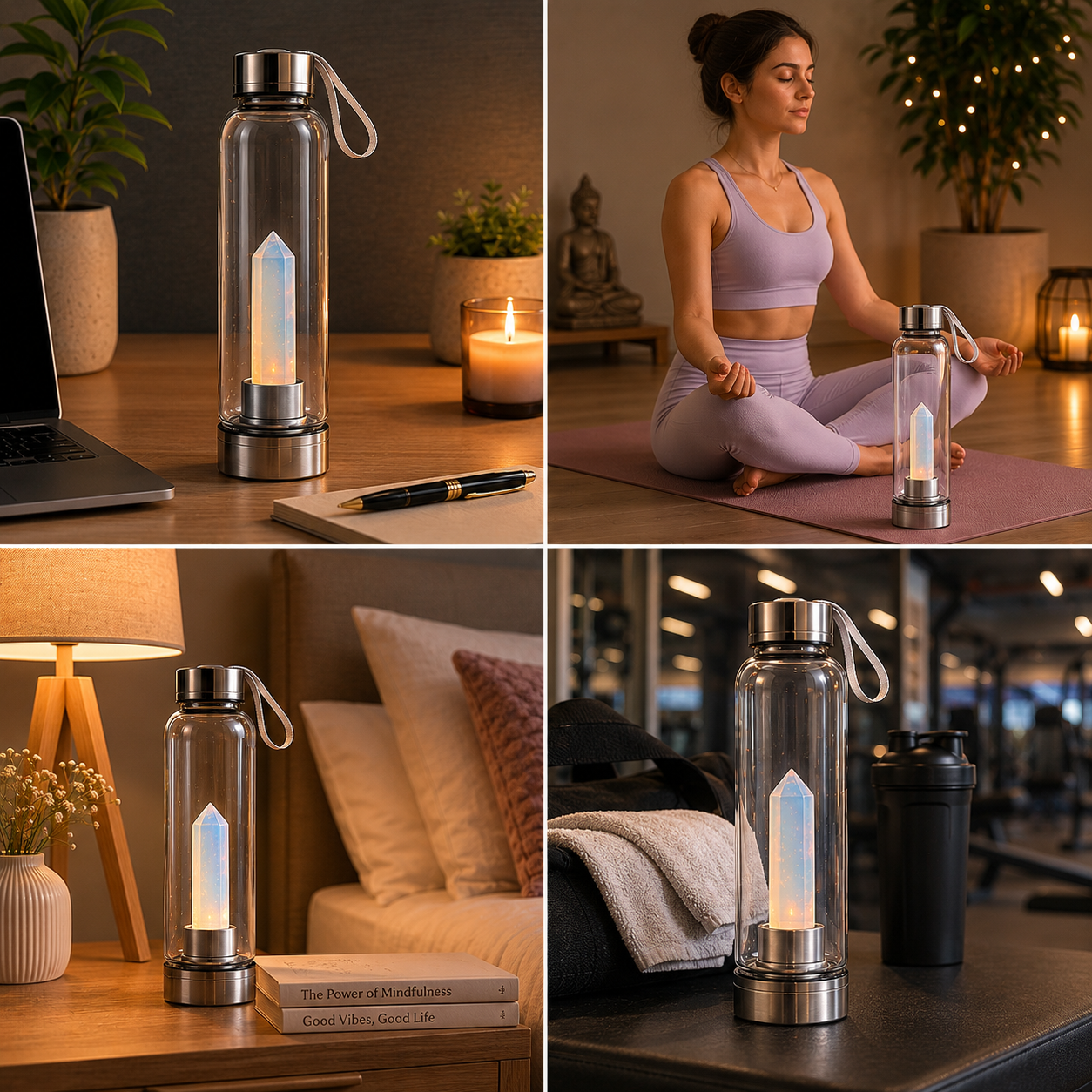 Opalite Crystal Water Bottle