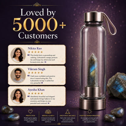 Labradorite Crystal Water Bottle