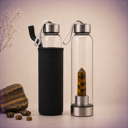 Tiger Eye Crystal Water Bottle
