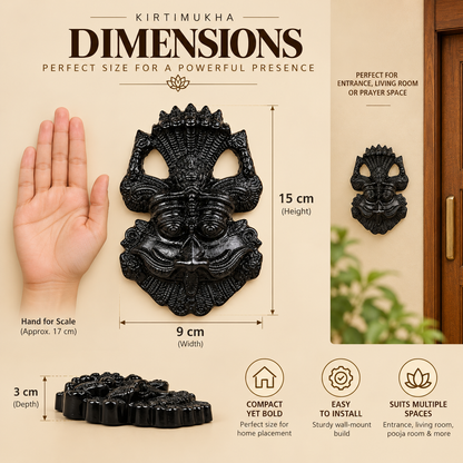 Kirtimukha with Free Pyrite Tortoise | Protection & Prosperity Set