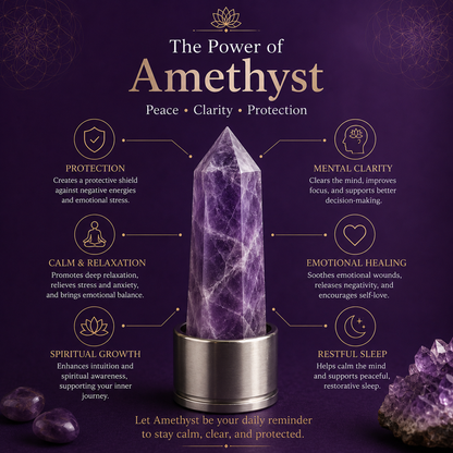 Amethyst Crystal Water Bottle