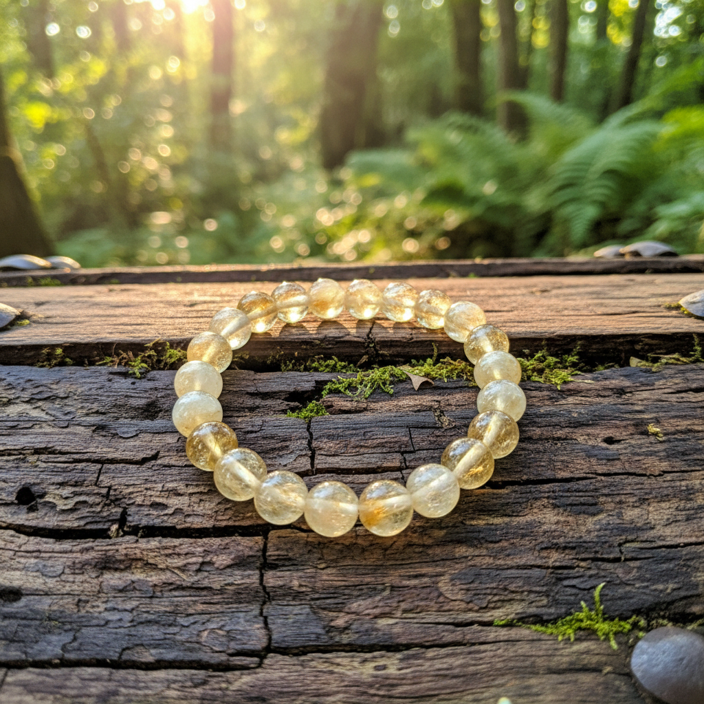 Natural Citrine Bracelet for Wealth, Confidence & Positivity