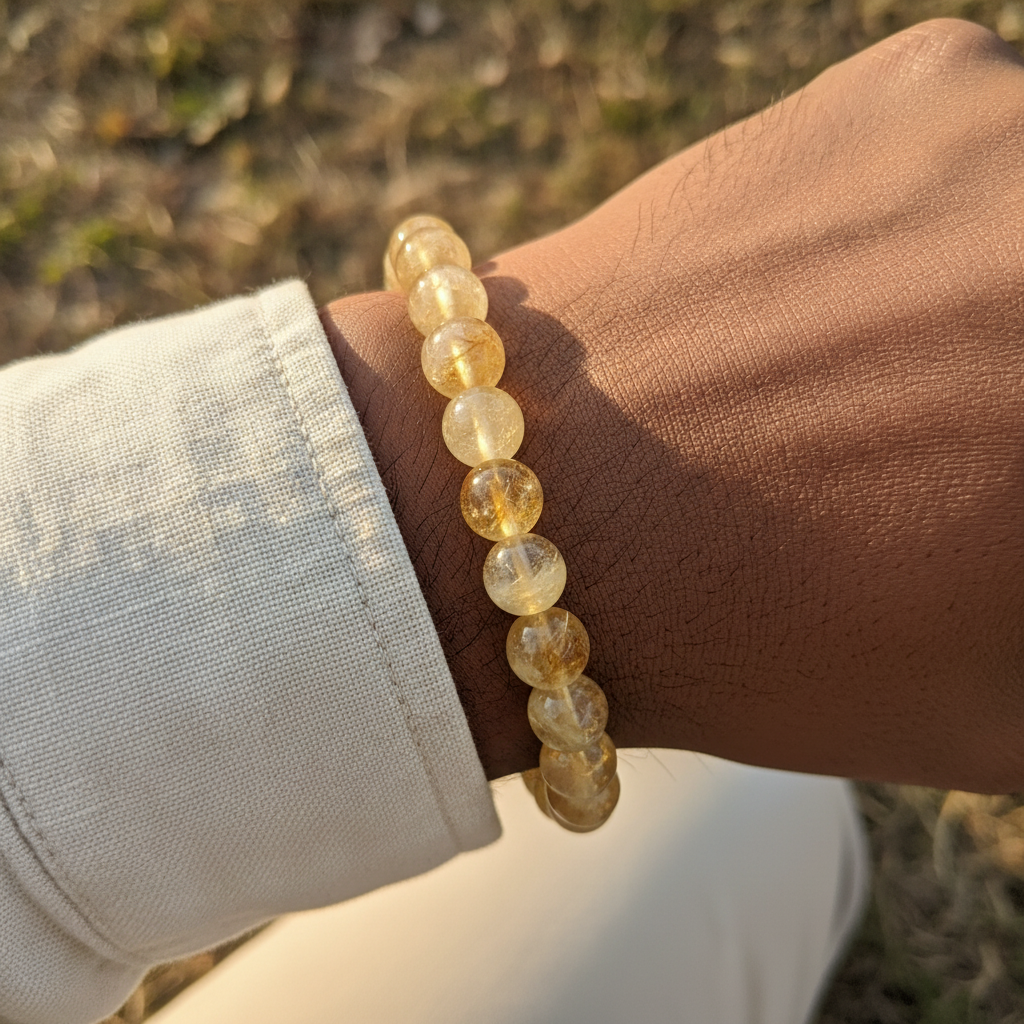 Natural Citrine Bracelet for Wealth, Confidence & Positivity