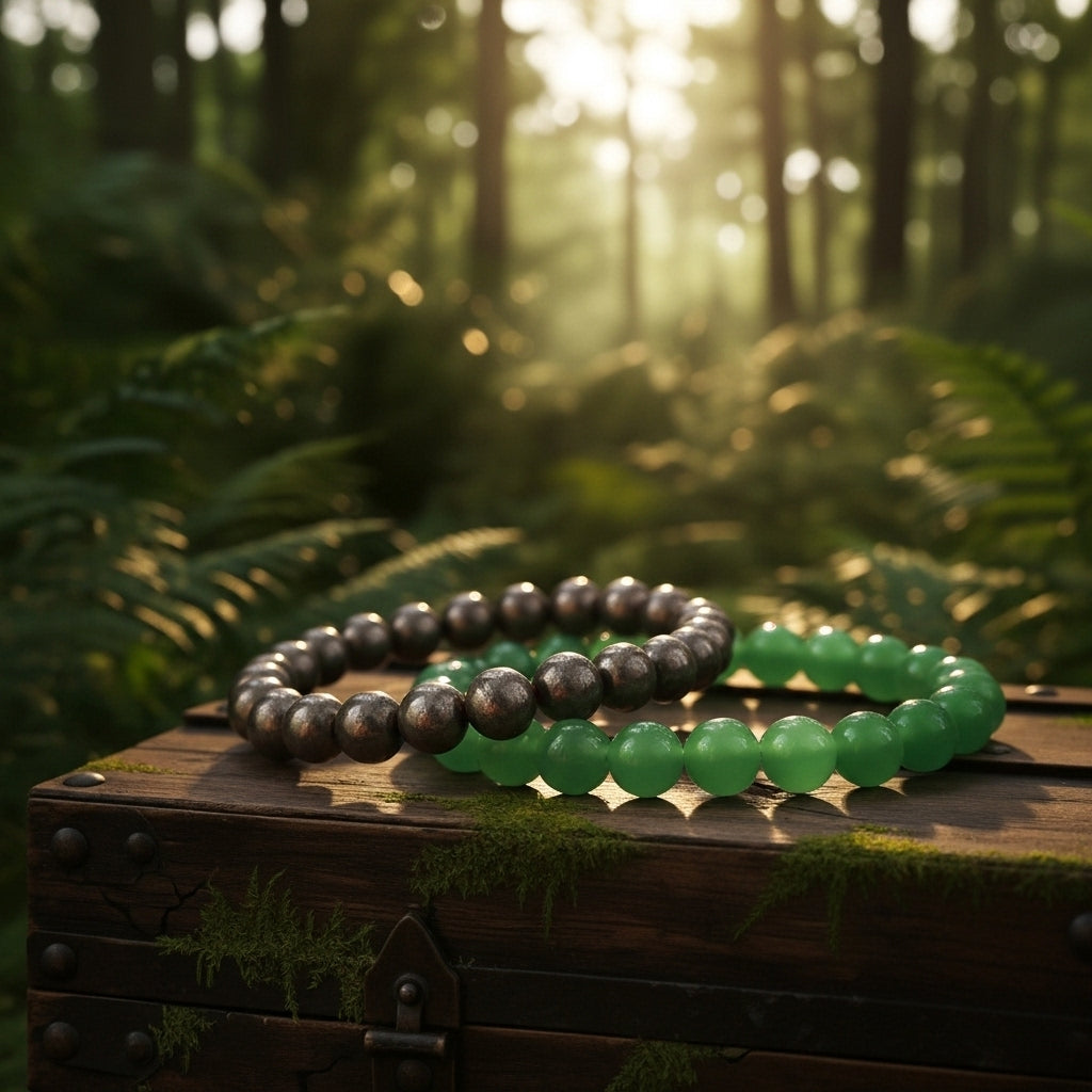 Abundance & Wealth Bracelet – Pyrite with Green Aventurine