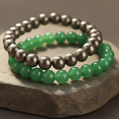 Abundance & Wealth Bracelet – Pyrite with Green Aventurine