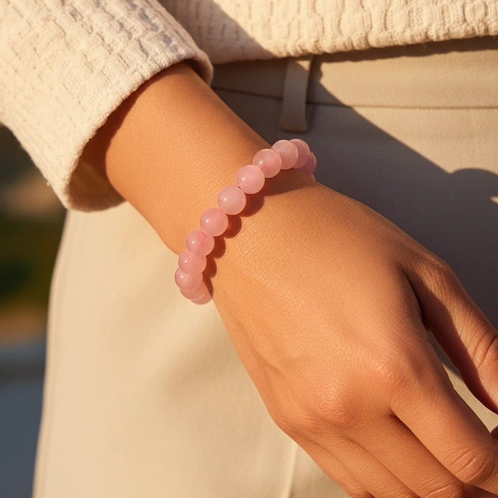 Pink Rose Quartz Bracelet