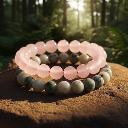 Rose Quartz & Moonstone Bracelets