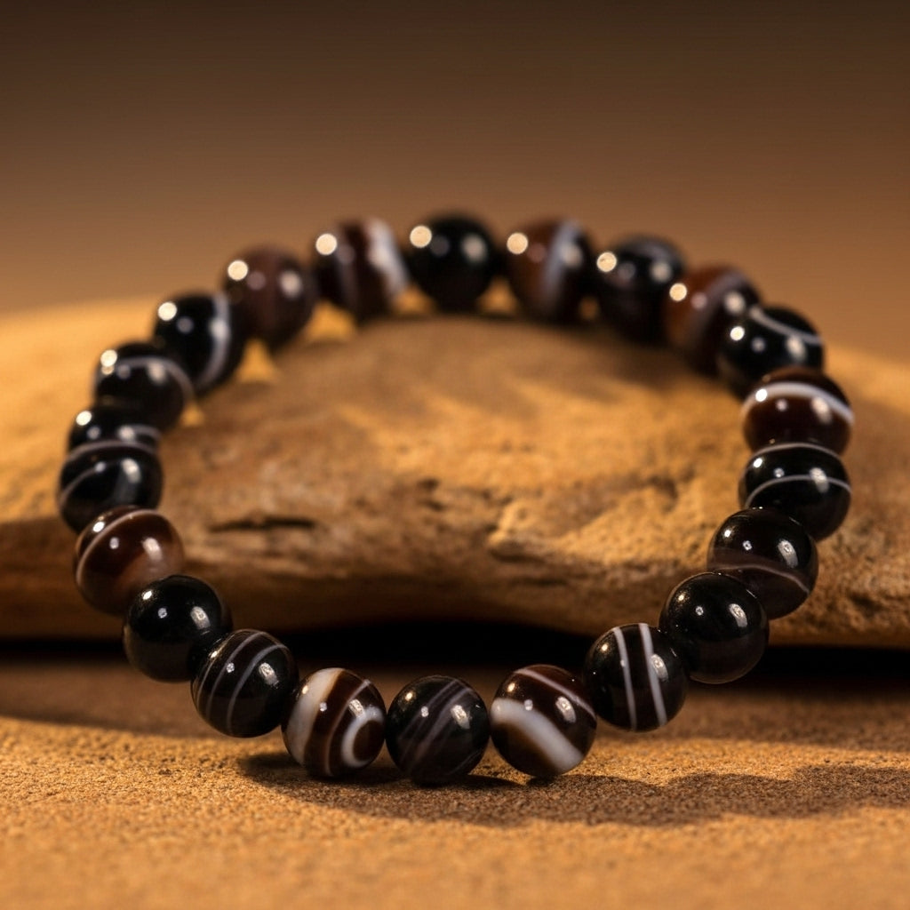 Multi-Stone Protection Bracelet – Black Tourmaline, Tiger Eye & Sulemani