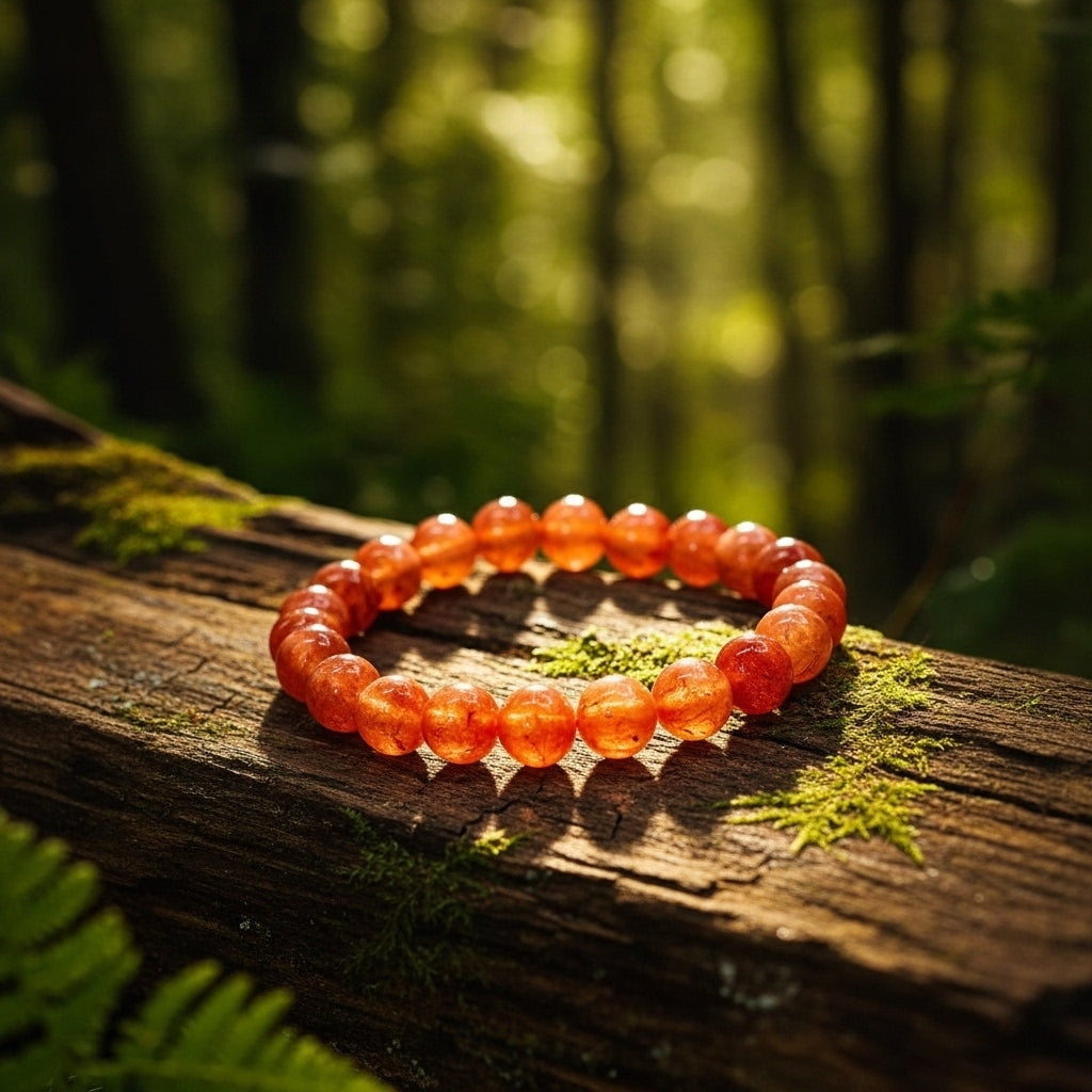 Sunstone Round Beads Bracelet