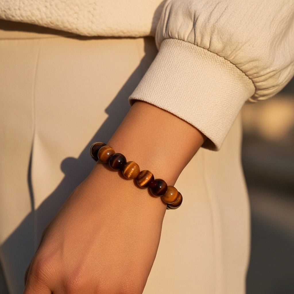Multi-Stone Protection Bracelet – Black Tourmaline, Tiger Eye & Sulemani