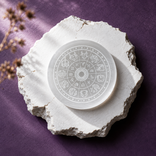 Selenite Charging Plate – Cleanse & Recharge Crystals Naturally | Comes with Certificate of Authenticity