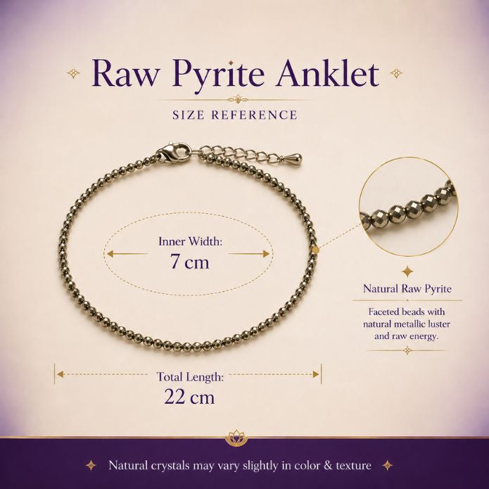 Raw Pyrite Anklet (2mm)