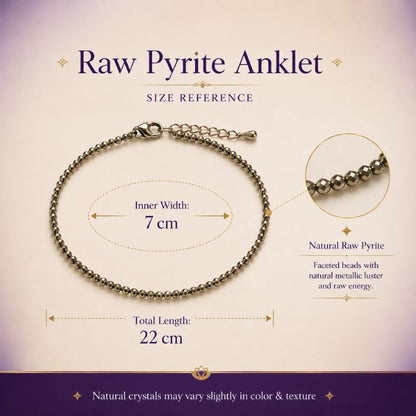 Raw Pyrite Anklet (2mm)