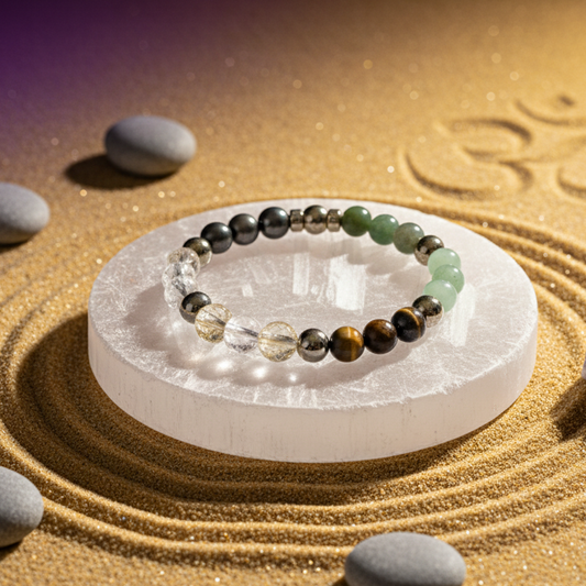 Dhanyog Bracelet + Free Raw Selenite Plate