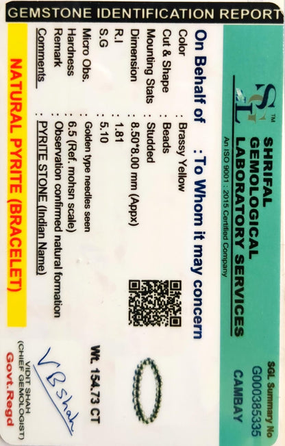 Abundance & Wealth Bracelet – Pyrite with Green Aventurine