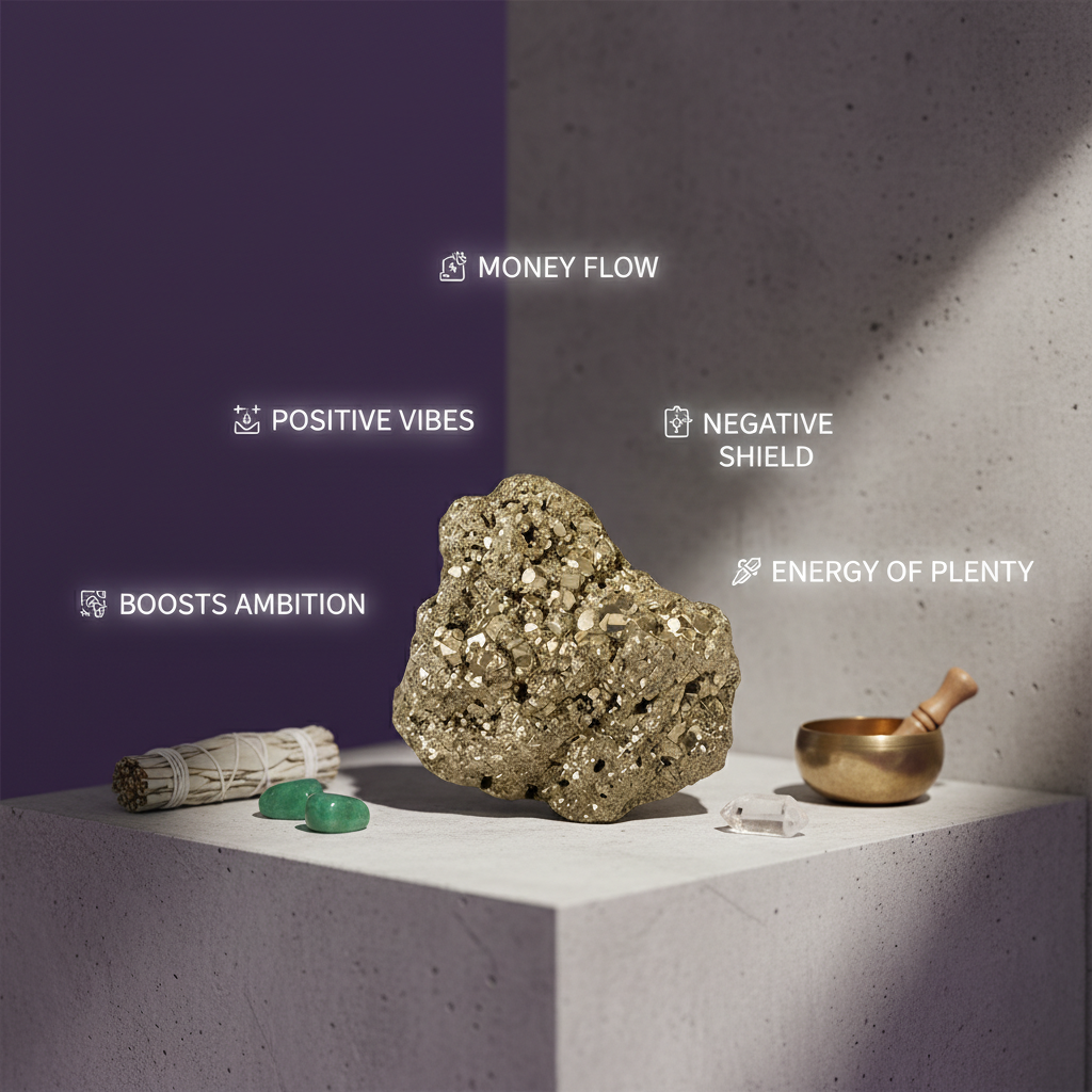 Certified Natural Raw Pyrite Stone for Wealth & Business Luck