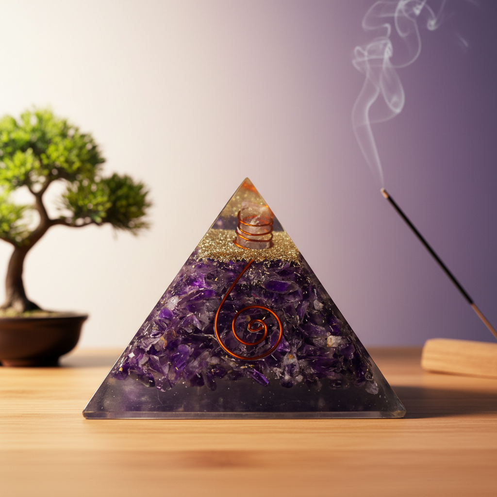 Amethyst Stone Pyramid