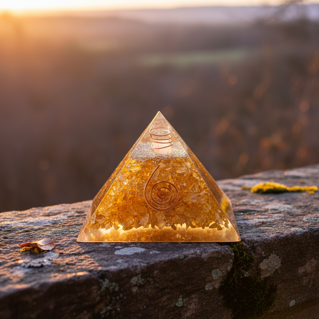 Citrine Stone Pyramid
