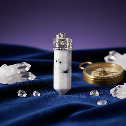 Rainbow Moonstone Pencil Pendant